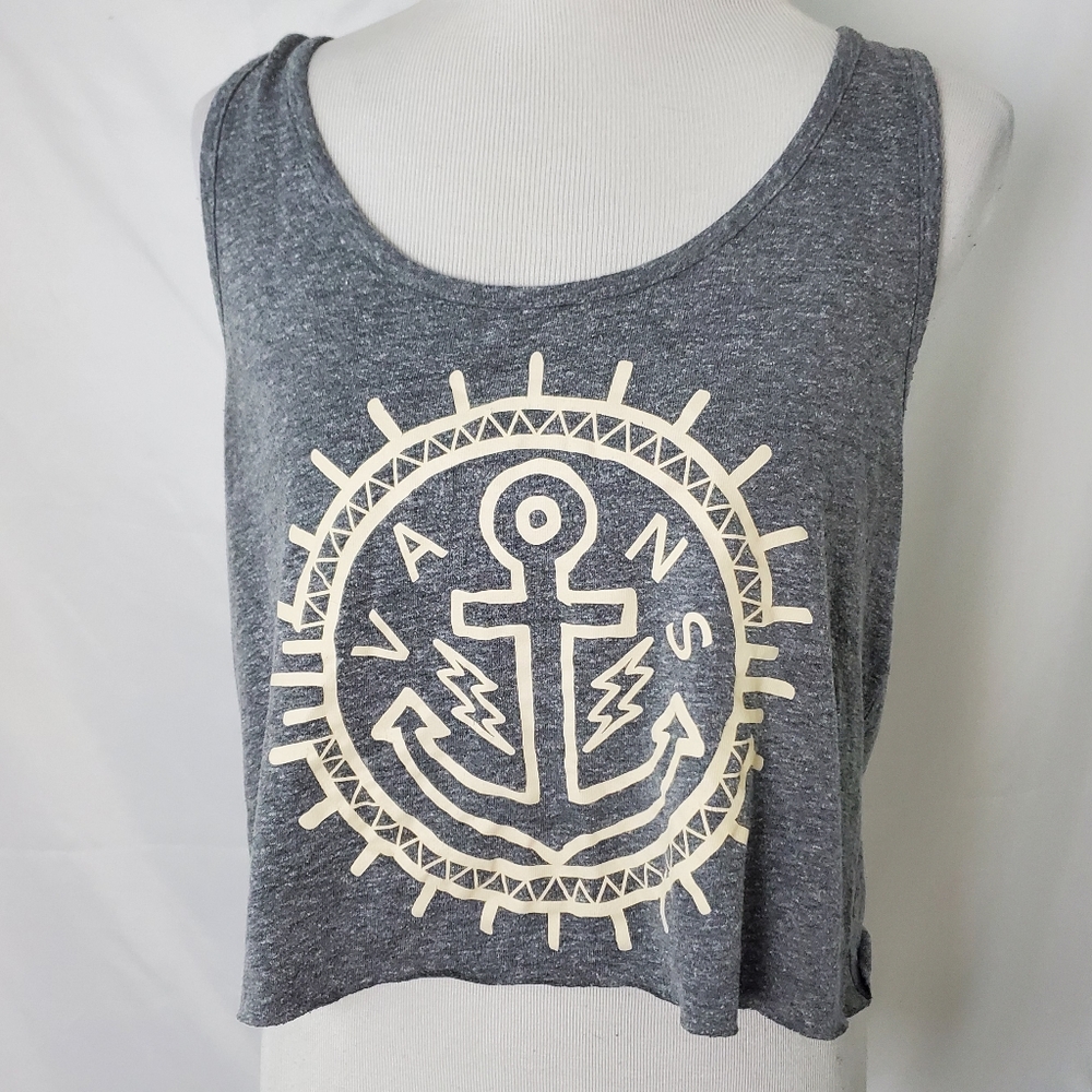 Vans nautical anchor retro style cropped tank